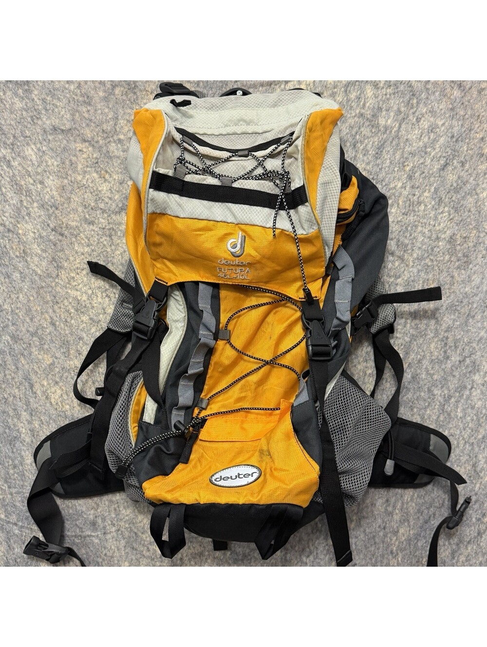 Deuter Futura 45+10L Hiking Backpack Orange Gray H2O Rain Cover Trekking